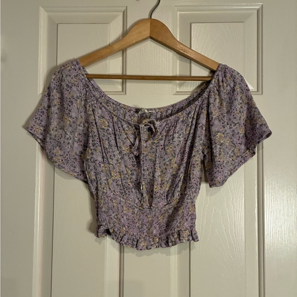 Hippie Rose Tops - Hippie Rose Lavender Floral Blouse